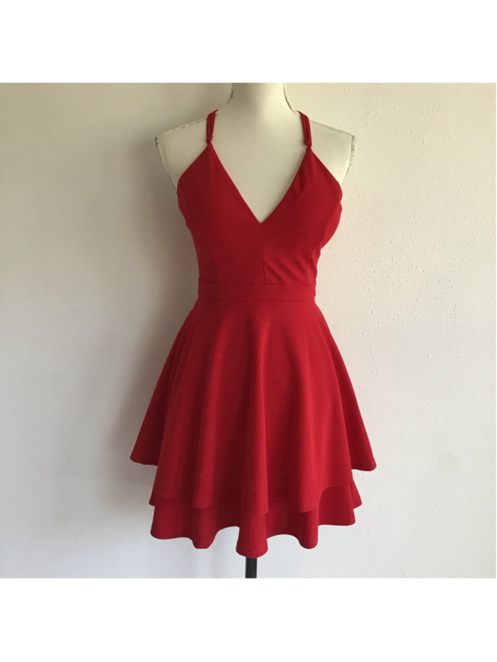 Honey and Rosie Women's Elegant Sexy Red Sleeveless Mini Event Dress Size M